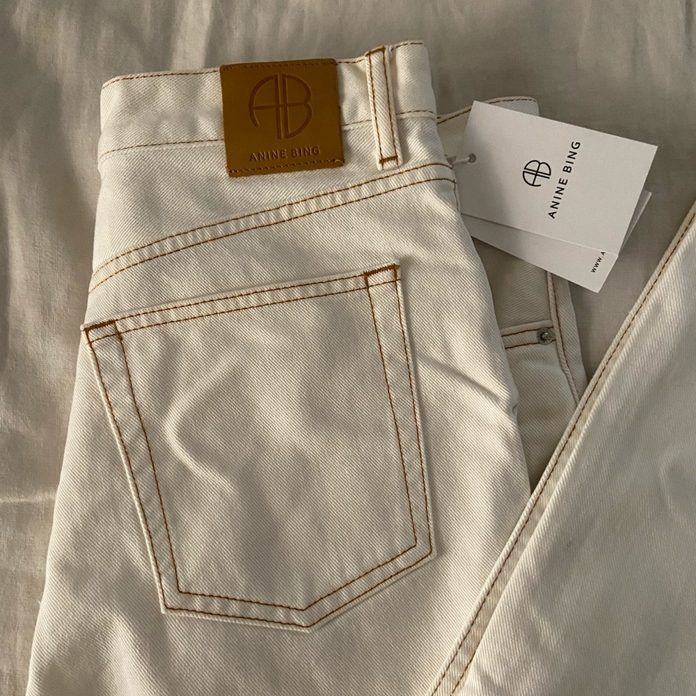 BRAND NEW Anine Bing Cream Jackie Jeans Size 30